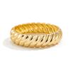 Thick Retro Spring Bracelet Metal Women's Hand Bracelet Creative Thread Texture Bangle  Couple