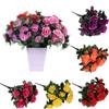 Decor Silk Flower Artificial Rhododendron Arrangements DIY 21 Head Fake Flower Handmade Bouquet Indoor and Outdoor