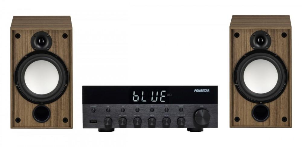 

Zestaw audio ST2 - Amplituner Hi-Fi 2x15W Bluetooth / Radio FM / USB Fonestar AS-1515 + Kolumny AQ Tango 93 ORZECH, Acoustique Quality чорний