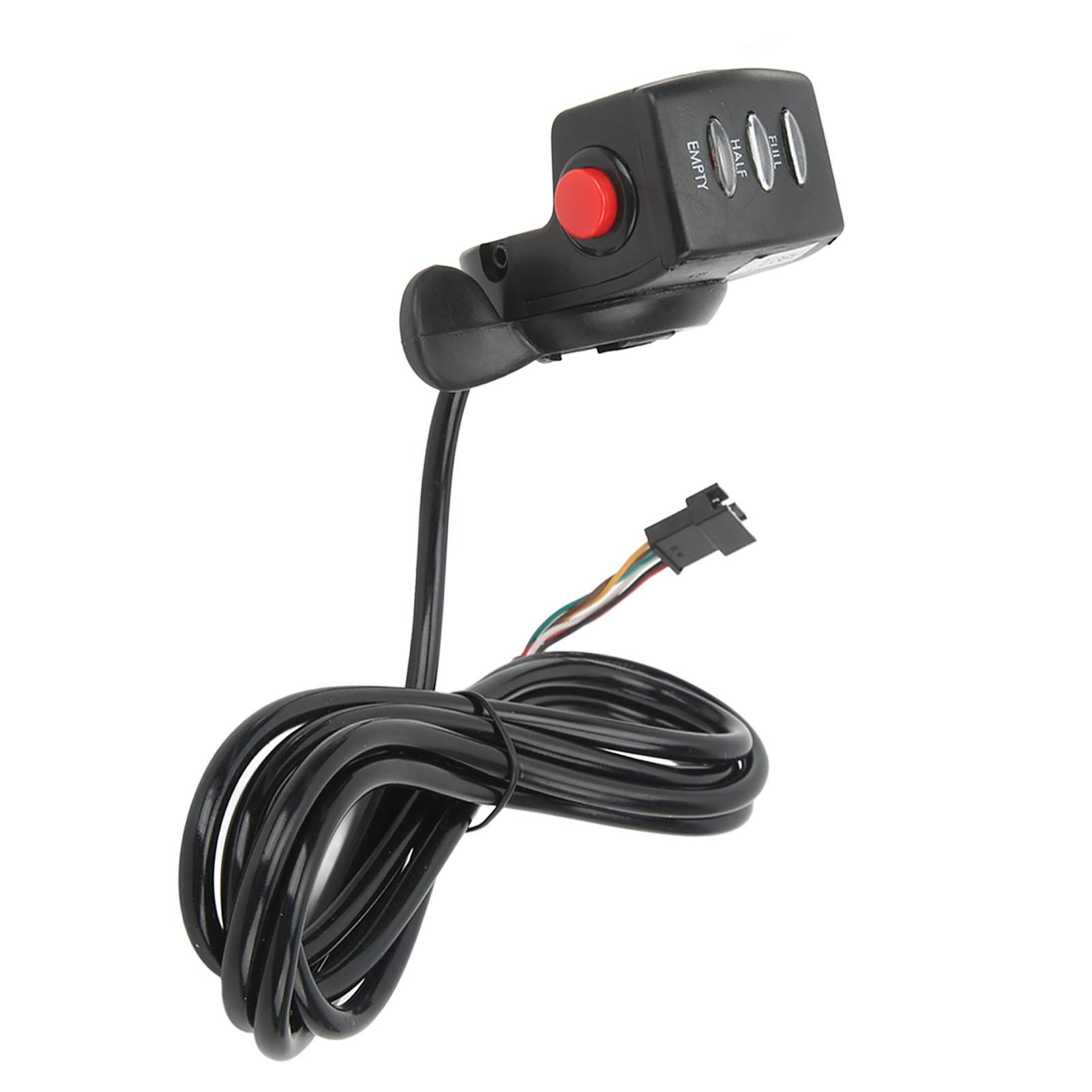 

E Bike Throttle Durable ABS Battery Display Stable Sensitive Control E Bike Thumb Accelerator for Electric Bicycle 36V