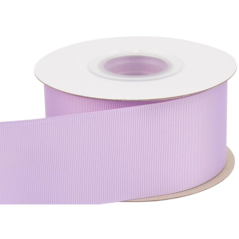 [Tekdeere]Width 50mm Solid Light Orchid Grosgrain Ribbon, Perfect for Gift Wrapping, Sewing, Hair Accessories, Wedding Decoration - 22 Meters/roll