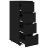 Storage Cabinet Black 40 x 48 x 105 cm Particleboard