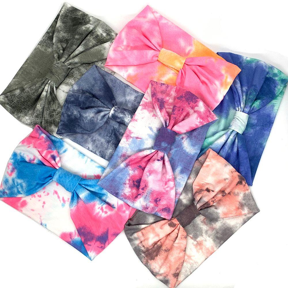 Women Girls Criss Cross Yoga Twist Headbands Sport Head Wraps Tie Dye Turban Wide Knotted Headbands