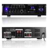 4ohm Bluetooth Stereo Karaoke Amplifier 2000W Support 2 MIC Input FM RC 110-230V