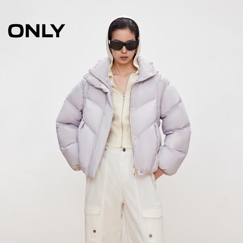 ONLY Women's 90% White Duck Down Windproof Cuffed Hem Jacket