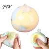 Rainbow Gradient Stress Ball Wax Cracking Squeeze Toy, Fidget Soft Relief Crispy with Protective Cover, Party Favors Durable Toy