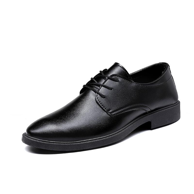 Large size youth British casual business dress leather shoes men's shoes wedding shoes single shoes work shoes waterproof
