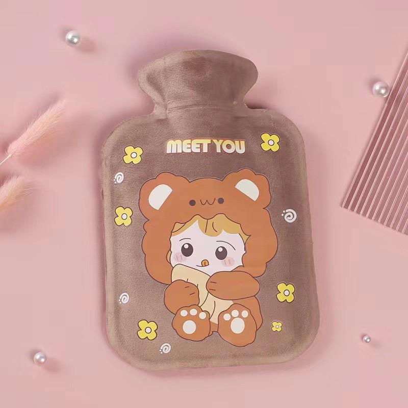 Mini Plush Cartoon Hot Water Bottle & Hand Warmer