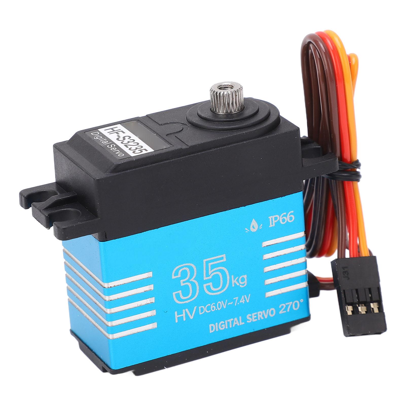 

Сервопривід RC Алюмінієвий сплав Високошвидкісний цифровий сервопривід для 18 110 112 RC автомобіля RC човна Робот 35 кг