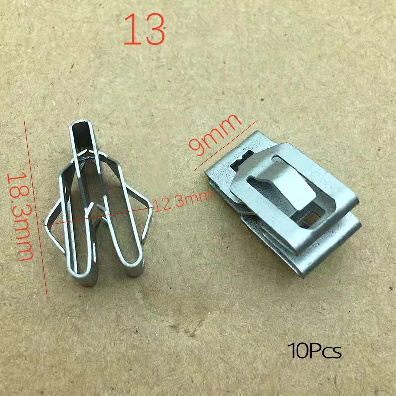 10 Pezzi Fermo Rivetto Fastener a U Universale per Console Centrale Cruscotto Auto Clip Metalliche per Pannelli Trim Auto