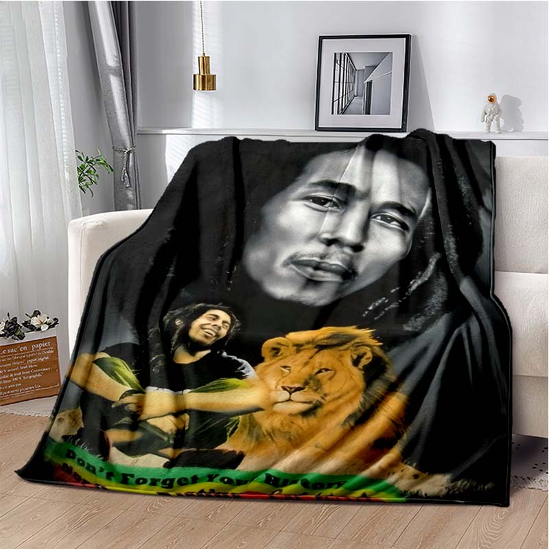 Bob Marley Music Throws Blanket for Kid Couch Sofa Travel Home Picnic Hiking Bed Beding Super Soft Flannel Blanket Birthday Gift