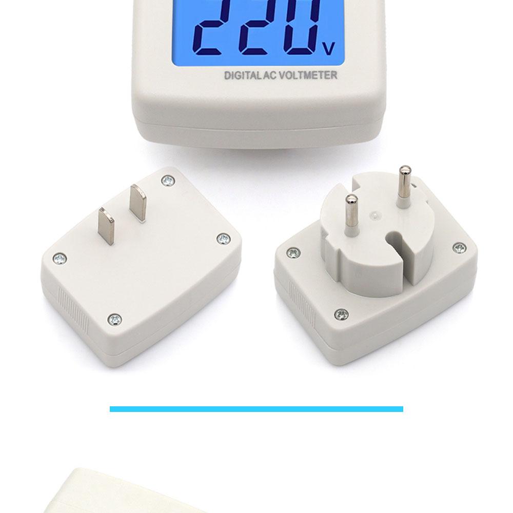 1/5/10PCS Digital Voltmeter EU USA Style Plug Real Time Monitoring of Voltage LCD Display Voltmeter AC100-300V Range DM55-1