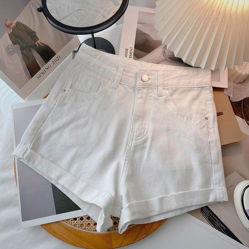 Korean High-Waisted Loose Denim Shorts - Slimming Casual Summer Hot Pants for Women