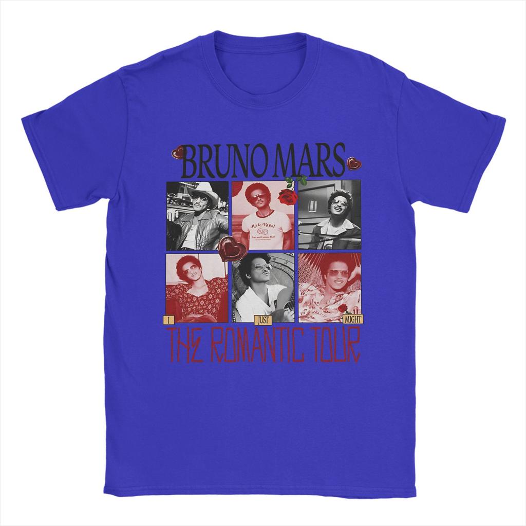 The Romantic Tour Bruno Mars 2026 TShirt Unisex Awesome Pure Cotton Tees Round Neck Short Sleeve T Shirts Summer Clothing