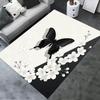 2025 Neuer Schwarzer Schmetterlings Teppich für Wohnzimmer Schlafzimmer Zuhause Sofadekoration, Kinderspiel Rutschfeste Bodenmatte