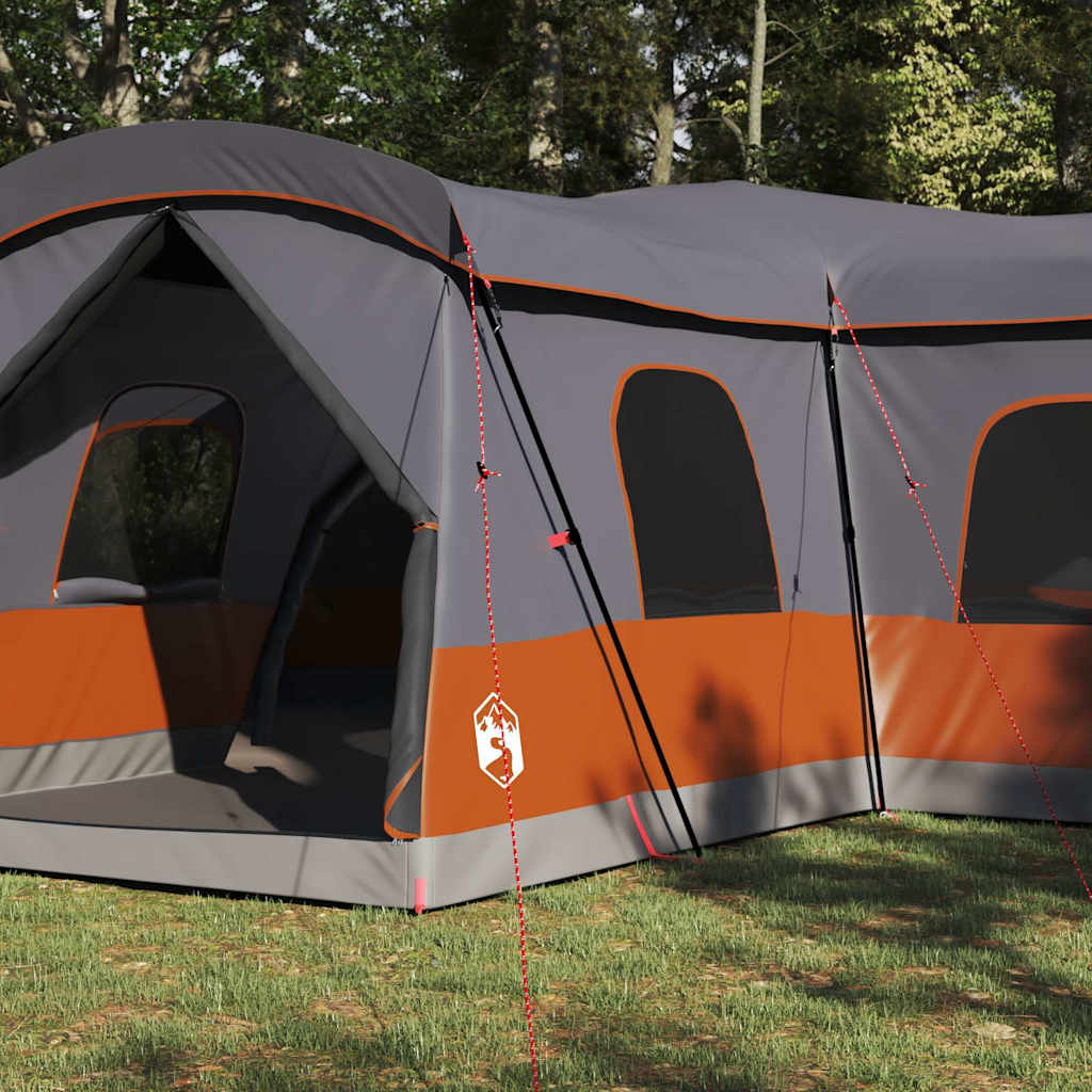 16 Person Tent Gray and Orange 680 x 510 x 210 cm