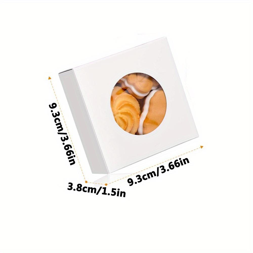 22 шт. квадратных подарочных коробок из крафт-бумаги с прозрачным ПВХ-окном BurlyWood, идеально подходящих для упаковки подарков на вечеринку, выпечки и ювелирных изделий