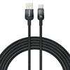 BASEUS Discolor Series 2m Fast Charging Cable USB-A to Type-C 100W Nylon Braided Data Cord
