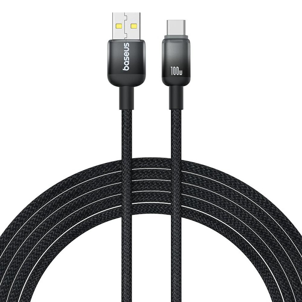 BASEUS Discolor Series 2m Fast Charging Cable USB-A to Type-C 100W Nylon Braided Data Cord