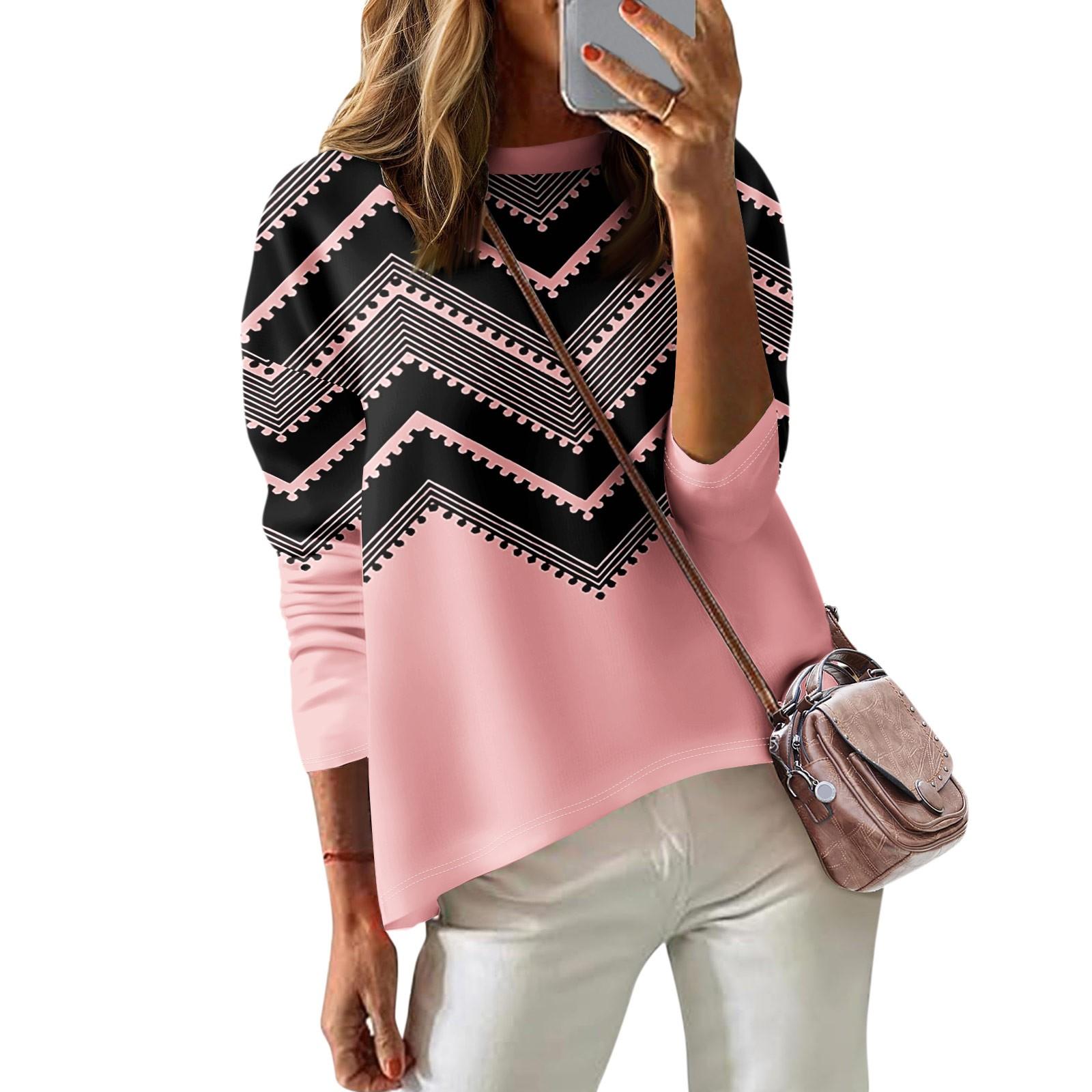 

Женская футболка с принтом, длинный рукав, повседневная, выходного дня, модная, с заниженной линией плеч, с круглым вырезом, блузка XL чёрный