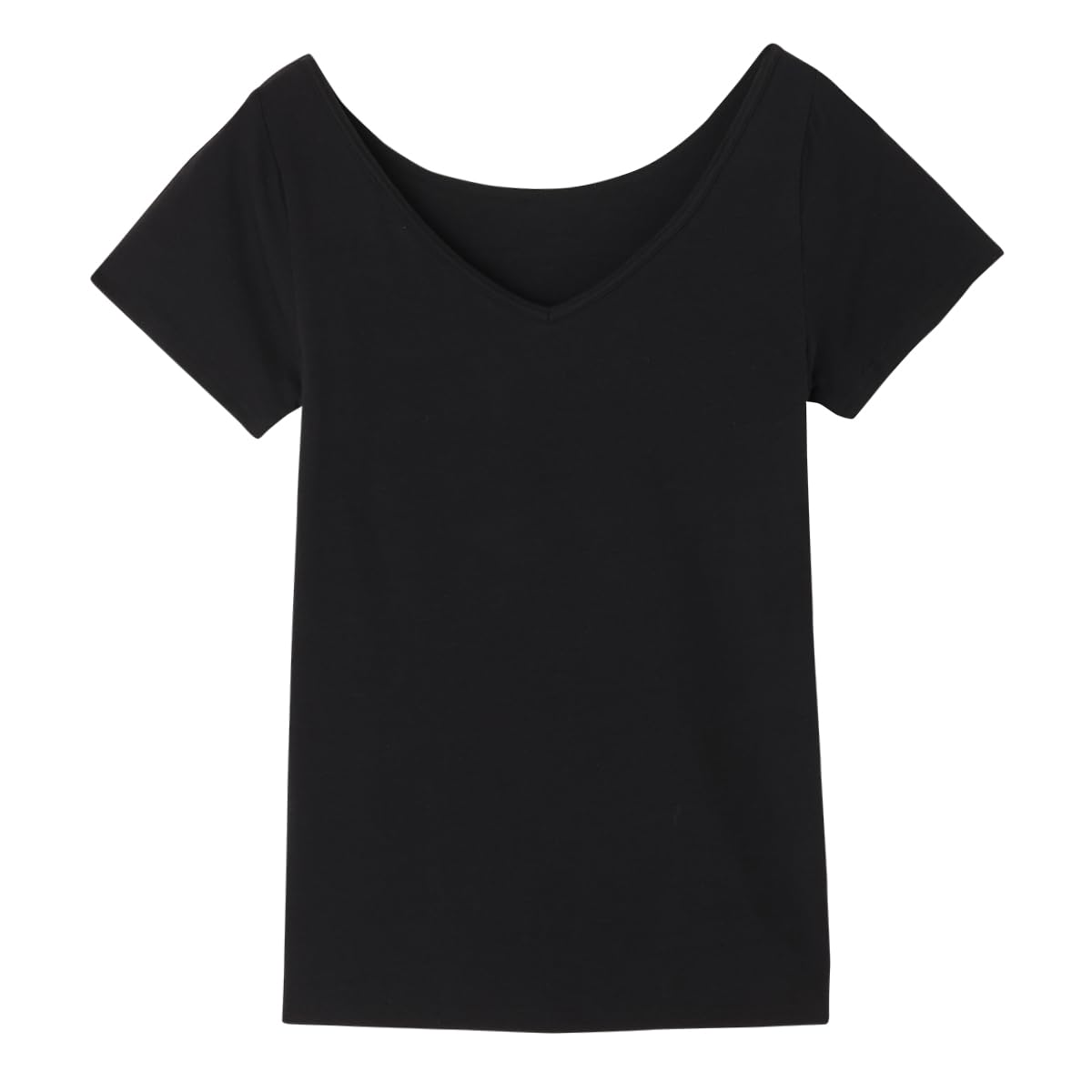 

Atsugi yuragini Терморегулирующее нижнее белье из натуральных материалов 47450HK с рукавом 2/3 и вырезом, который можно носить двумя способами, Нижнее белье, чёрный