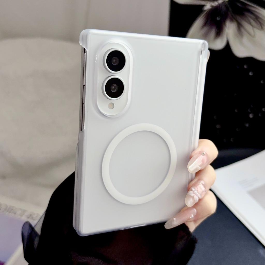 Hinge Protect Matte Frosted Semi-Transparent for Magsafe Phone Case For Samsung Galaxy Z Fold 8 7 6 Fold8 Ultra Fold7 Fold6 5G