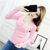 Women's Slimming V-Neck Sweater - Autumn/Winter Long Sleeve Knit Top