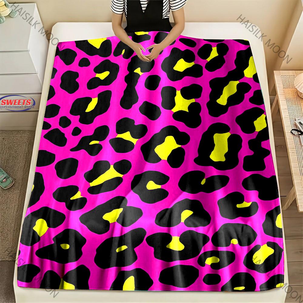 New Arrived! Colorful Leopard Themed Blankets for Friends Son Daughter Wife Birthday Holidays Christmas Fashion Gift Fast Arrive