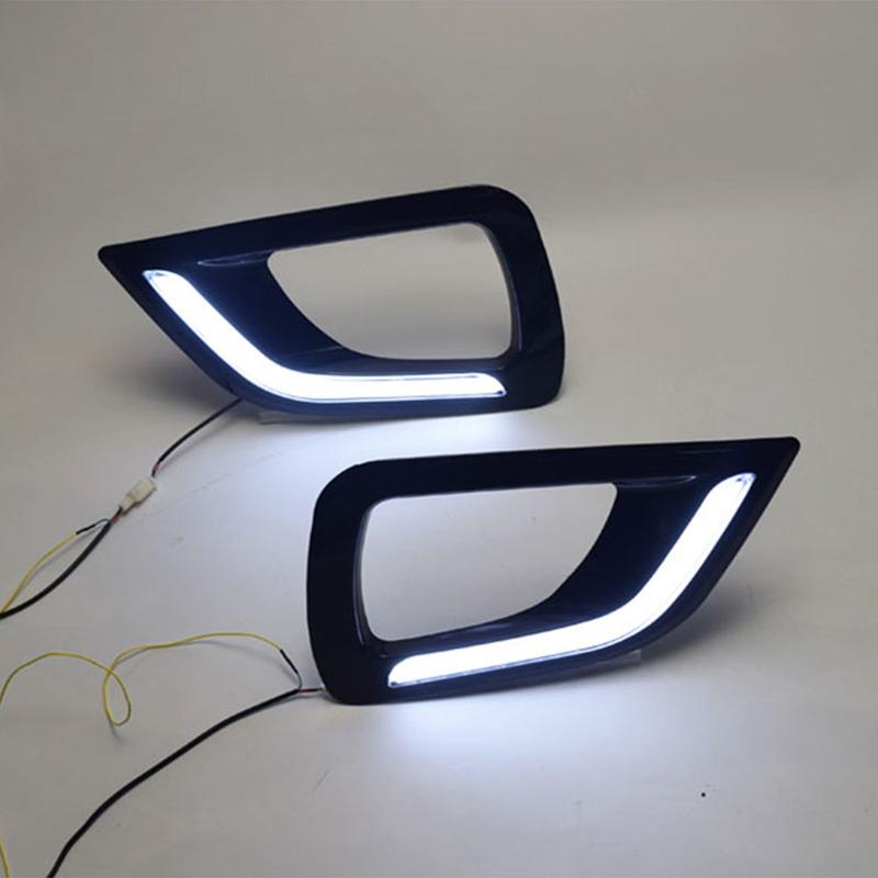 Durable-LED DRL Daytime Running Light Fog Lamp 12V Car Running Lights For Nissan Navara NP300 2015-2018