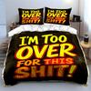 Bold text graphic design. Bedding sets Duvet cover sets Duvet covers Pillowcases(1 * Duvet Cover 2 * Pillowcases, without duvet insert)