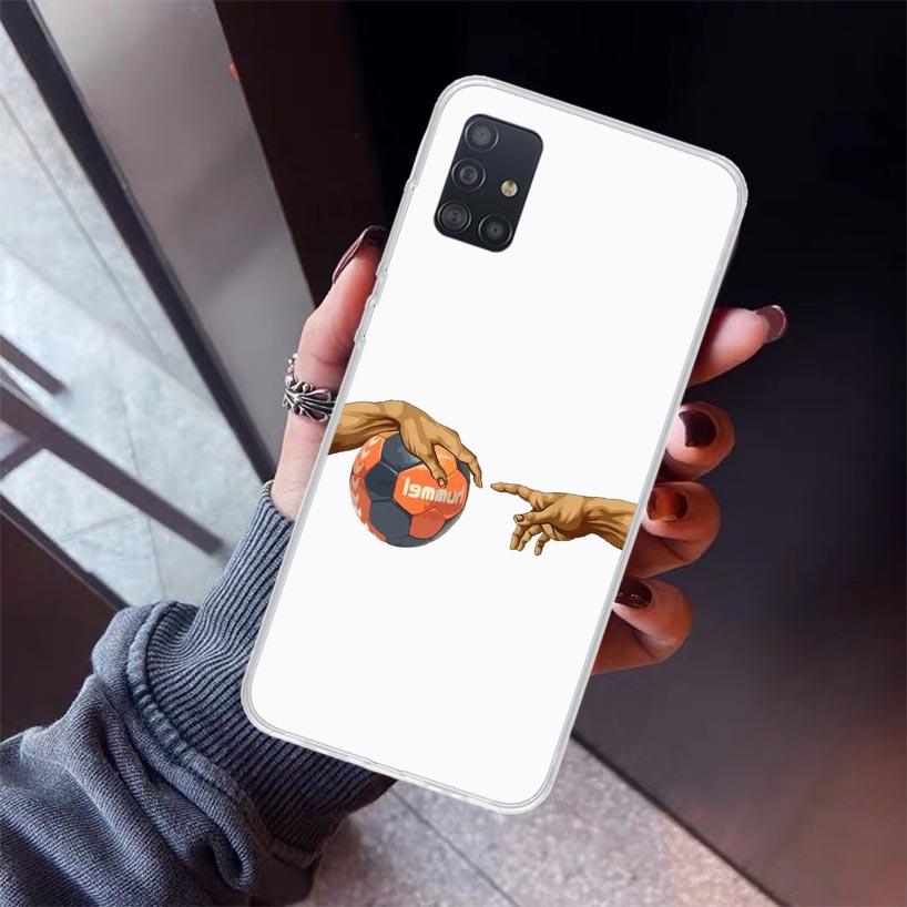 

Handball Sport Phone Case For Samsung Galaxy A52 A51 A50S A32 A22 A12 A02S A72 A71 A31 A70 A30S Note 20 Ultra 10 Plus S10 Galaxy Samsung A02