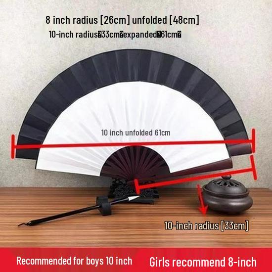 Özelleştirilebilir Çin Tarzı Çocuk Bambu ve İpek Katlanır Yelpaze - Boş Seçenekli Antik Hanfu Tasarımı