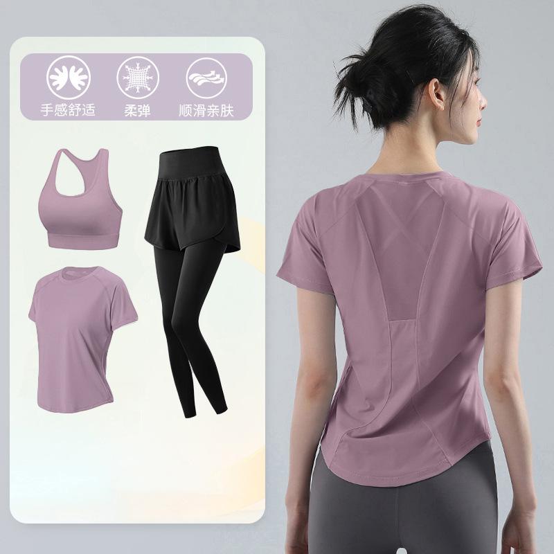 Tennis Suit Women's Short-sleeved Training Clothes Outdoor Running Quick-drying Clothes Thin Badminton T-shirt Fitness Clothes