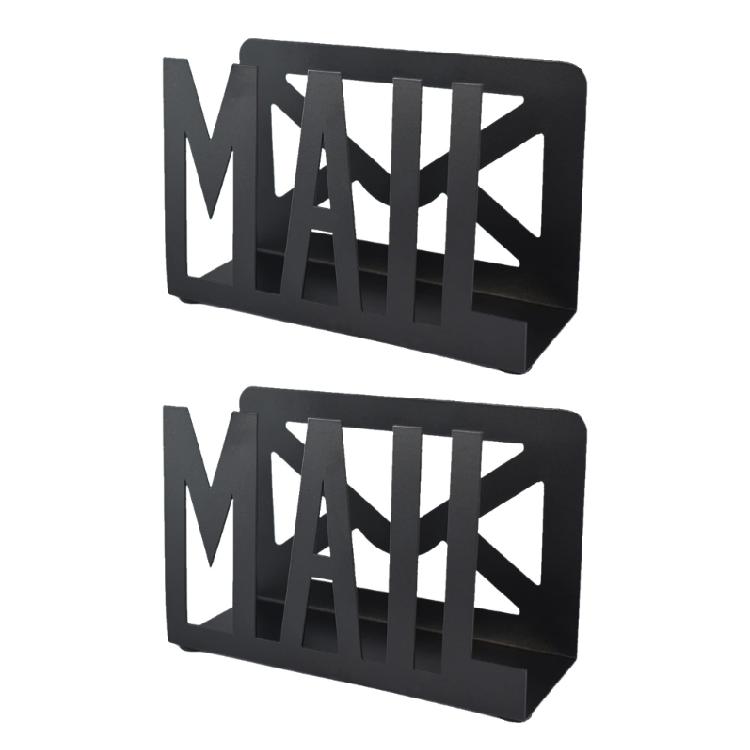 Portable Sturdy Iron Mail Holder for Desk Organization with Thick Sections and Modern Elegant Look Home Organization