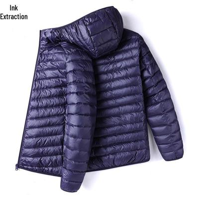 Men's Plus-Size Velvet-Lined Cotton Jacket: Warm, Hooded, Stand-Up Collar, Casual & Versatile for Young and Middle-Aged.