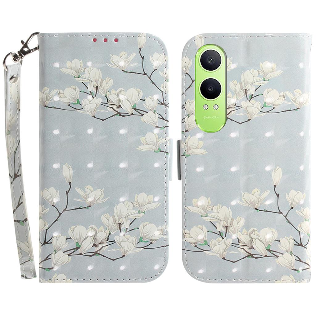 For OnePlus Nord CE4 Lite 5G/Oppo K12x 5G (China) Wallet Case 3D Pattern Print Leather Phone Cover