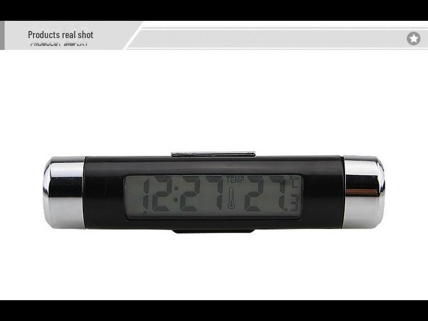 LED Backlit Car Air Vent Clip Thermometer and Clock Display