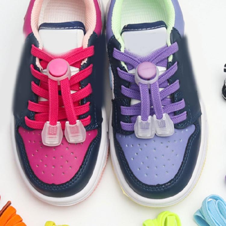 Lacets de Chaussures Élastiques Avec Fermoirs à Cordon 3 mm de Large 100 cm de Long Lacets Baskets Lacets Pour Hommes Femmes Adolescents Enfants