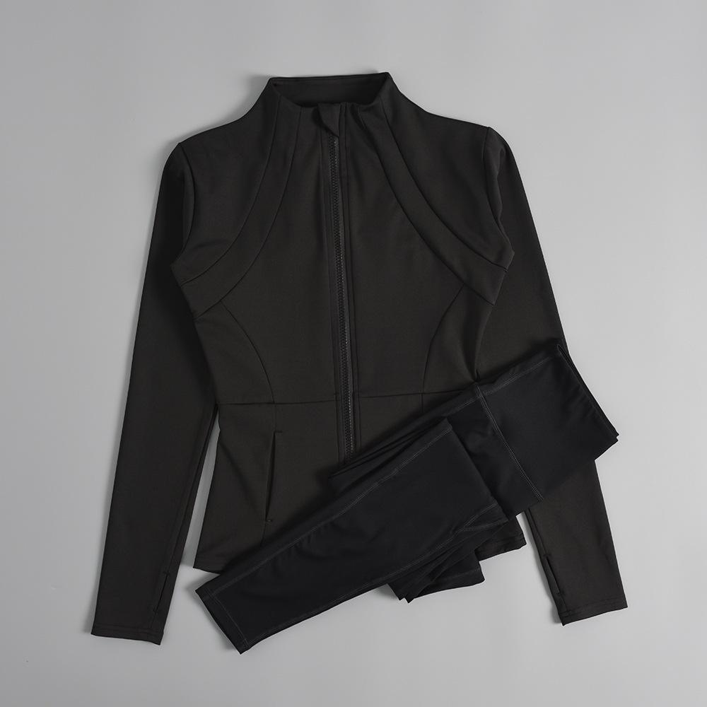 

Женская профессиональная спортивная куртка для йоги: Кардиган на молнии, осенне-зимний, для бега и занятий в спортзале Extra Large