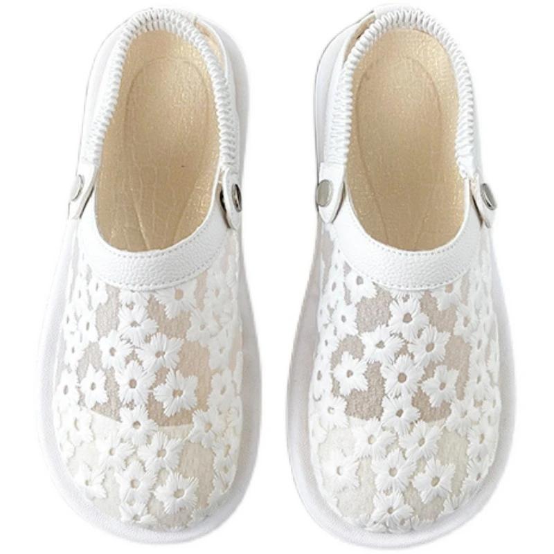 Women's Shoes  Fashion Mesh Women's Flats  Summer Breathable Casual Flat Shoes Solid  Round Toe Women's Single Shoes