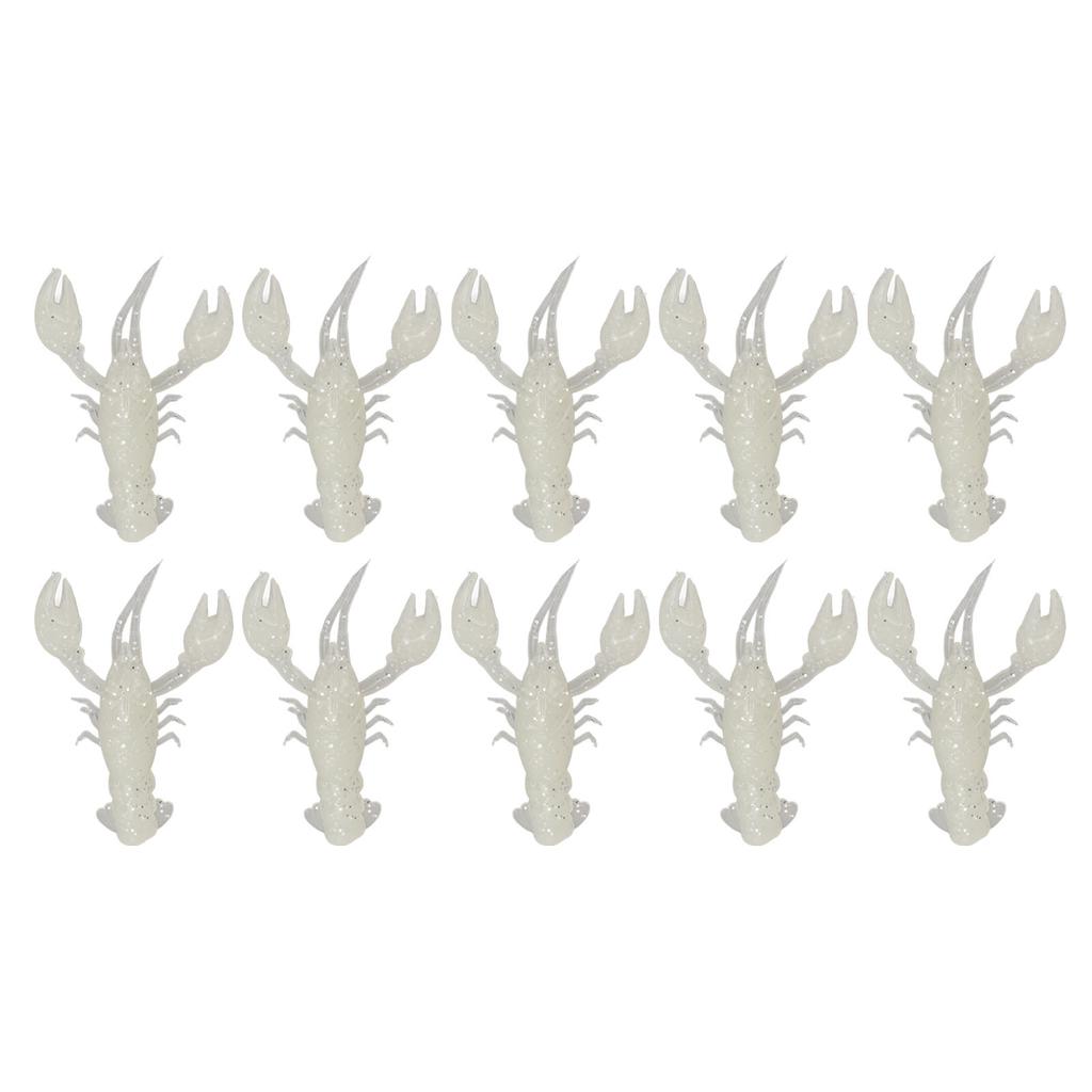 10 szt. Miękka przynęta wędkarska Crawdad Przynęta PVC Krewetka Sztuczna miękka przynęta Przynęty do połowu okoni Świecące