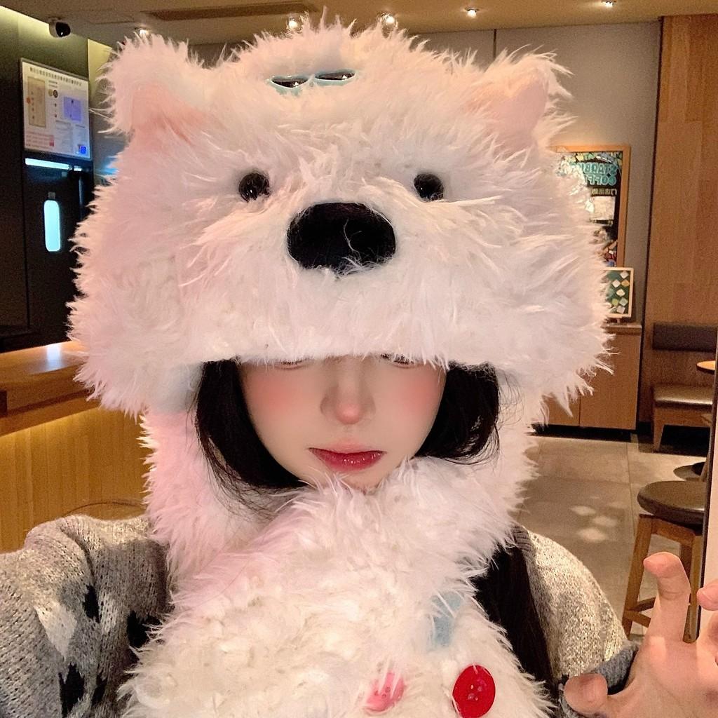 

Animal Inspired Knitted Hat And Scarf Combo With Warmth For Cold Seasons