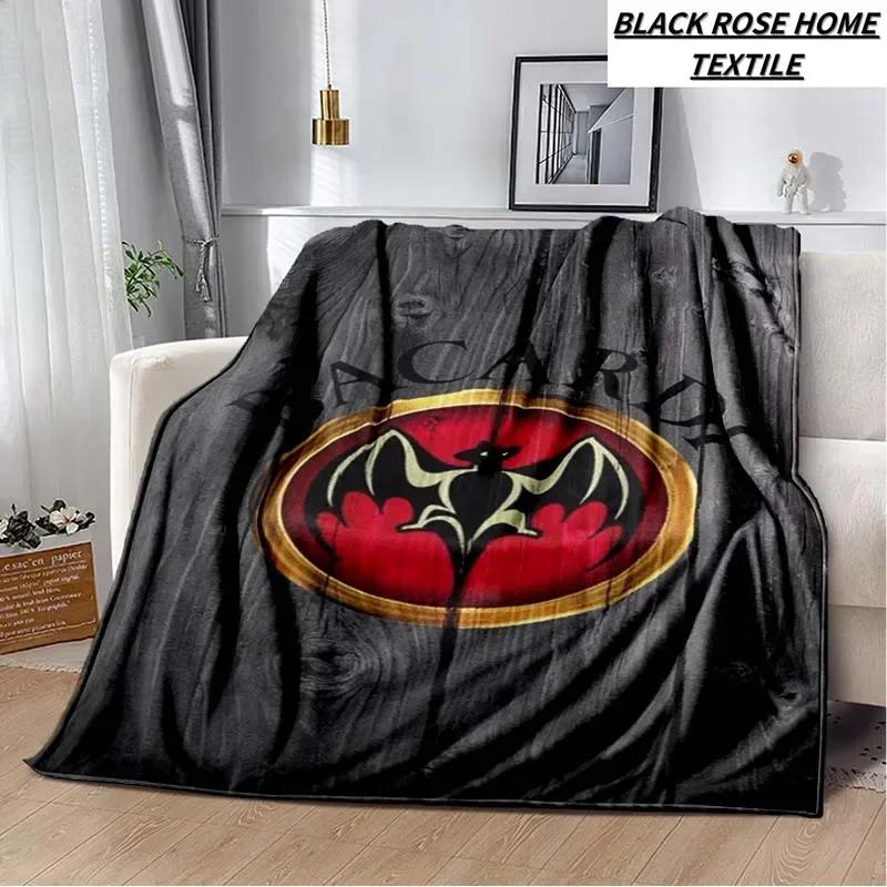 Fashionable Art Print Bacardi Rum Logo Blanket Family Bedroom Bed Sheet Outdoor Car Travel Camping Picnic Plush Sleeping Blanket