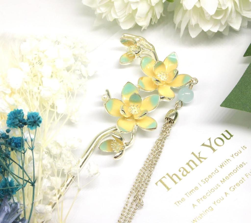 [MiaoMiao] Kanzashi (Japanese hair ornament) - Single piece - for Japanese clothing, kimono, formal kimono, yukata, etc. - Metal, antique style,