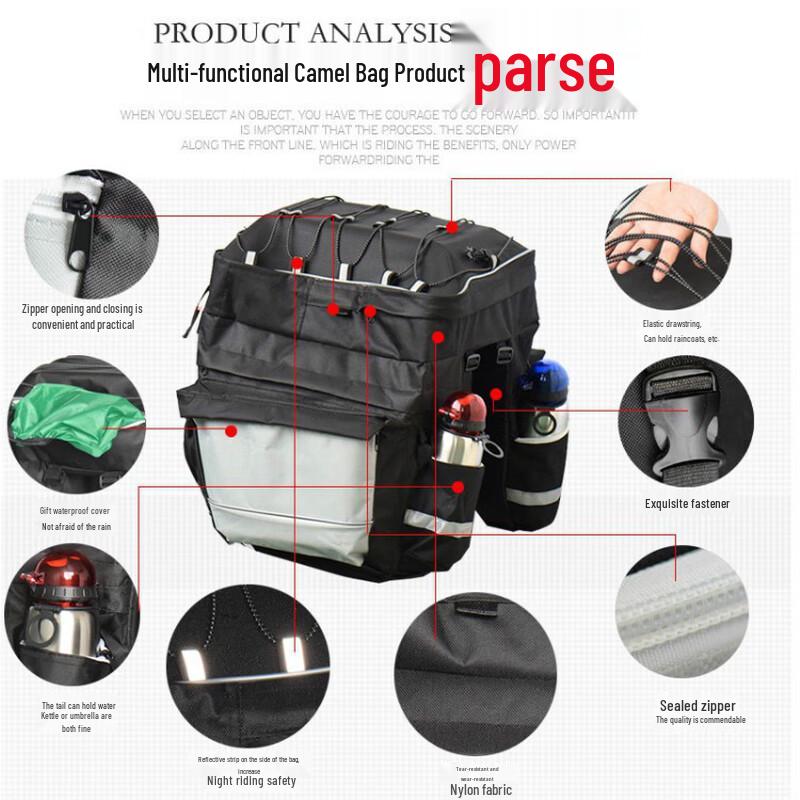 Lishi Wasserdichte Fahrradgepäckträgertasche