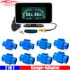ZMFJH Universal Auto Car Dual Gauge 2 IN 1 LCD Gauge with Sensor Water Temperature+Voltmeter Water Temp Joint Sensor 26-40MM