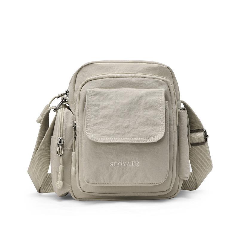 Small Square Bag Women's Shoulder Bag Water-Repellent Nylon Crossbody Bag