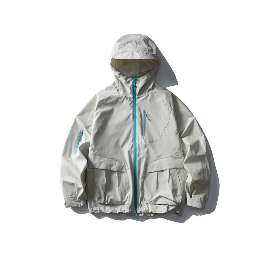 BLACKARMADA Waterproof Hooded Mountaineering Jacket - Three-Proof Outdoor Wear for Men and Women 