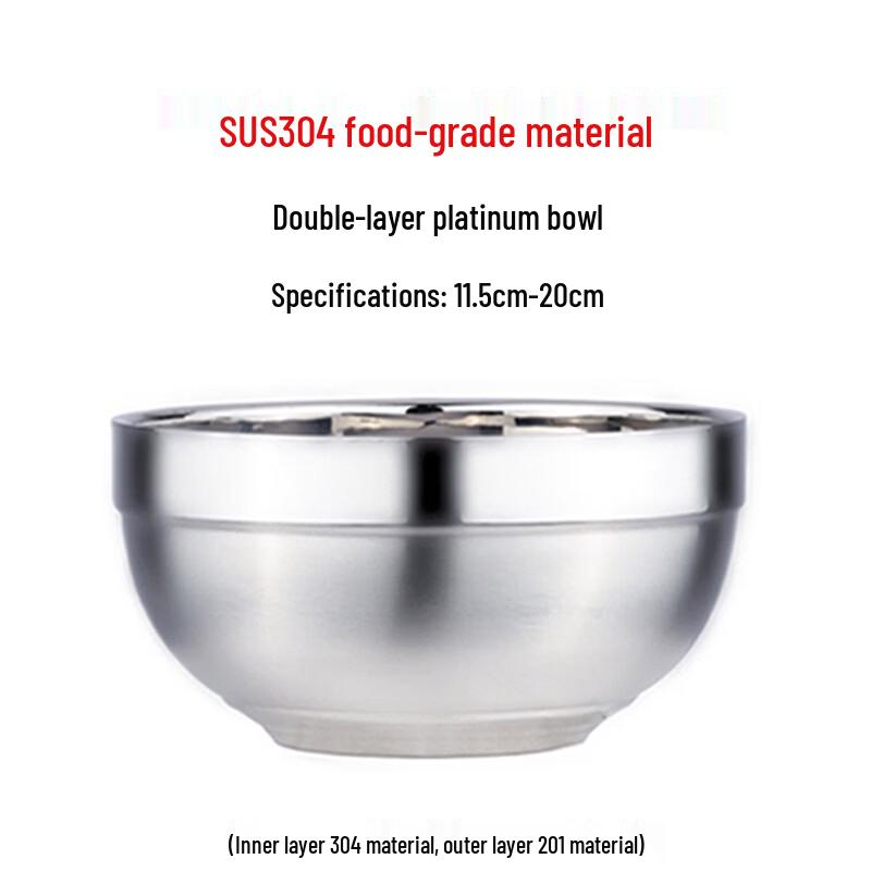 

Набор рисовых мисок Lijia 18 см из нержавеющей стали 304 (10-Pack)