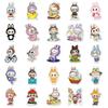 50 Cartoon Rabbit Stickers Cartoon Cute Elf Painted Ledger Water Cup Stickers